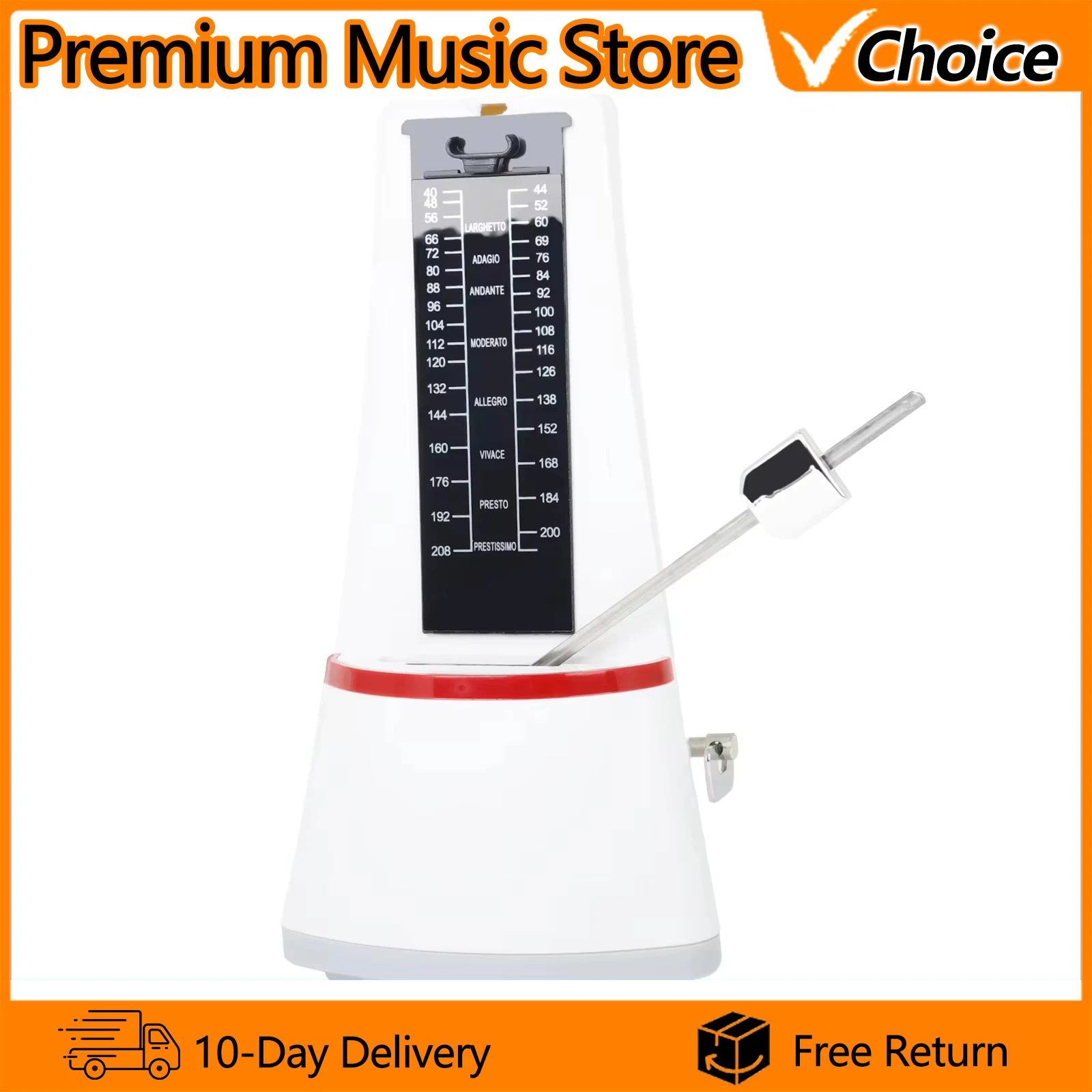 IRIN Metronome Tower Classical Shape Conical Structure For Violin Guitar Adjustable Mechanical Metronome Instrument Accessories