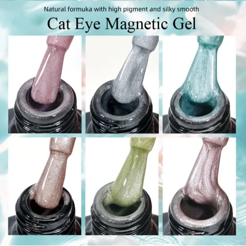 9D Cat's Eye Nail Polish Gel Set with Magnetic Stick Manicure Phototherapy Glue Glitter Cat Eye DIY Semi-permanent Nail Supplies