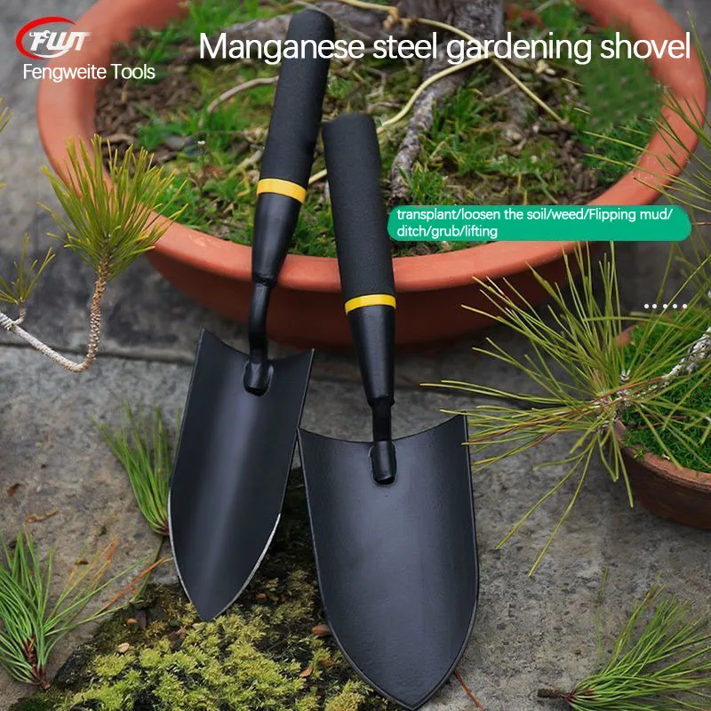 Garden small garden shovel Garden hoe tool rake small weeding shovel spade three-piece small planting set