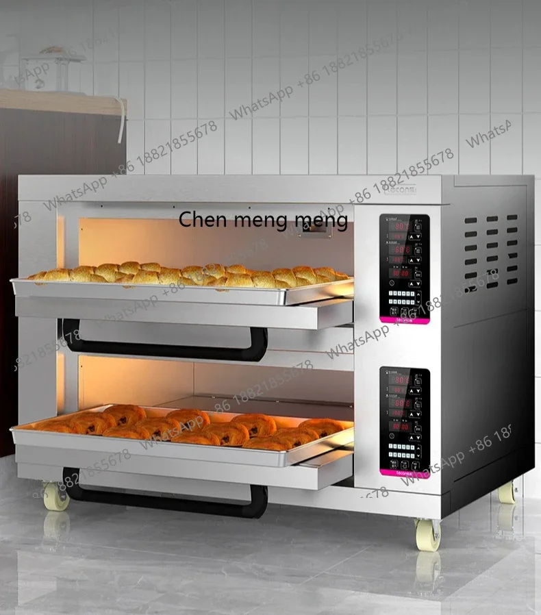 

Oven commercial electric heating four layers four plates large capacity cake pizza baking timing electric oven