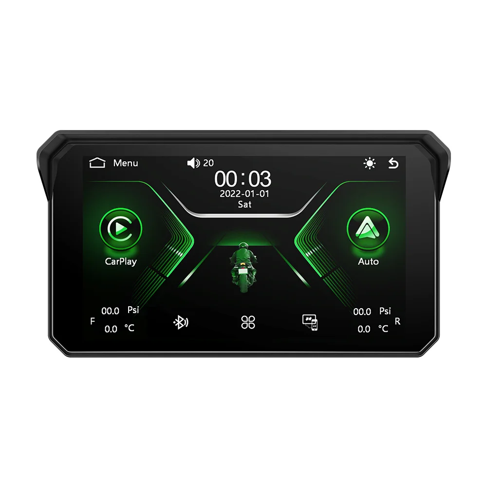JIUYIN 5 inch draadloze CarPlay Moto Android Auto draagbare digitale motorfiets dashboard GPS motorfiets navigatie display scherm - afbeelding 2