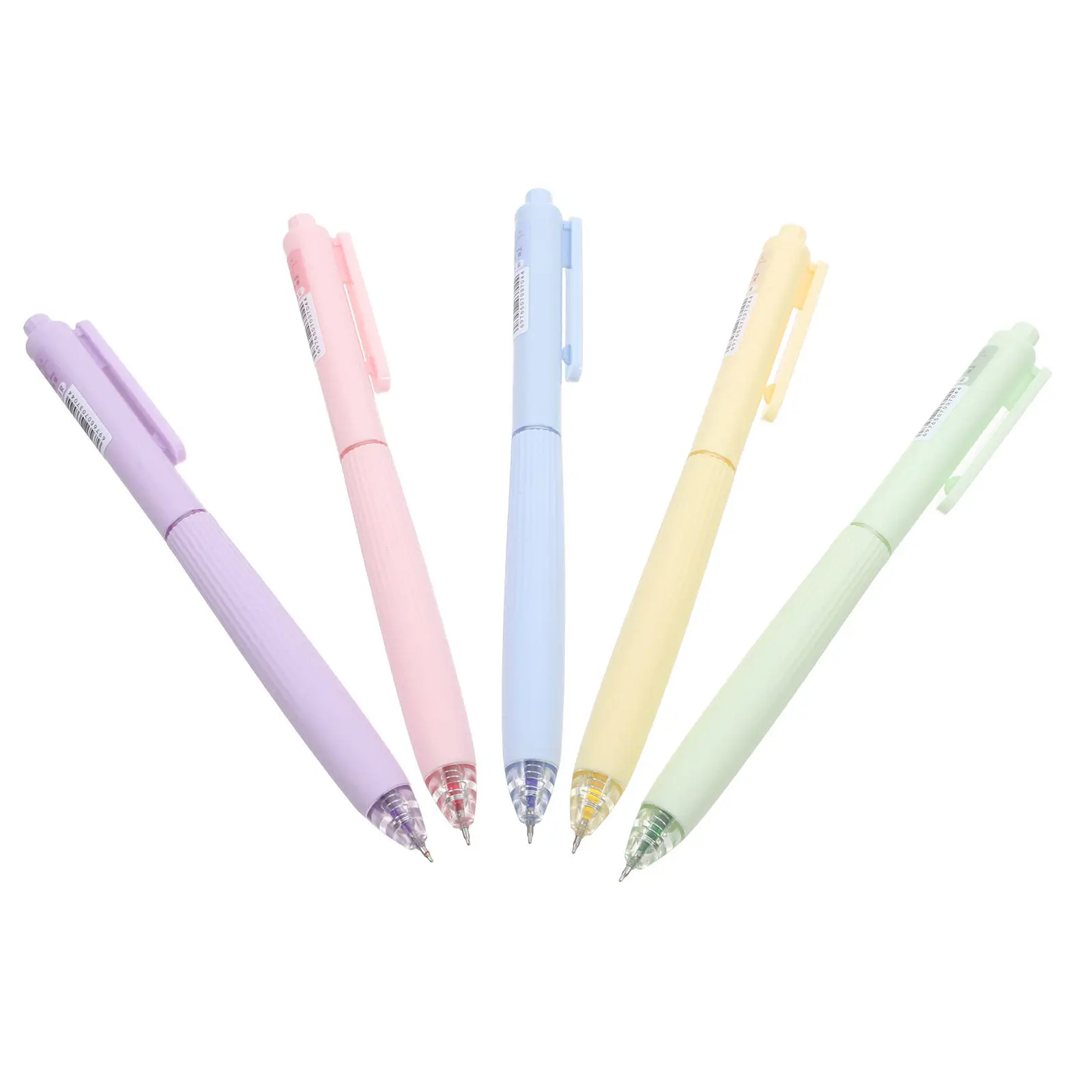 5Pcs Aesthetic Gel Pens Japanese Design 0.5mm Fine Tip Smudge Proof Smooth Writing Cute Colorful Stationery for Students