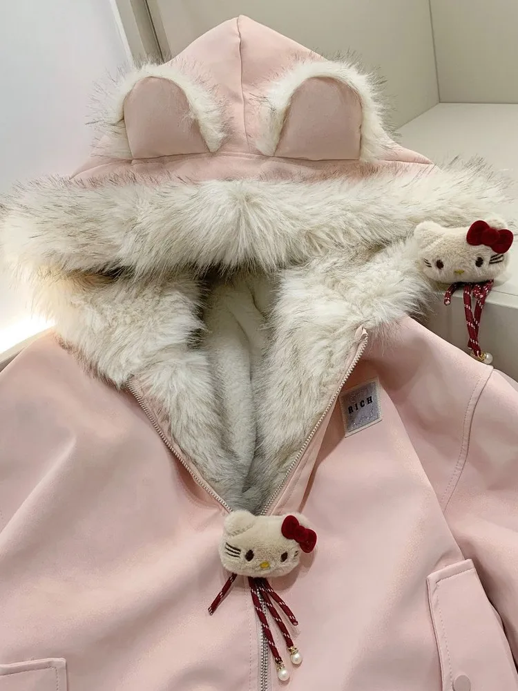 

Новая зимняя женская куртка из искусственной кожи с мраморным узором и хлопковой подкладкой, свободного кроя, с капюшоном, для стройности, в стиле Sweet Sle