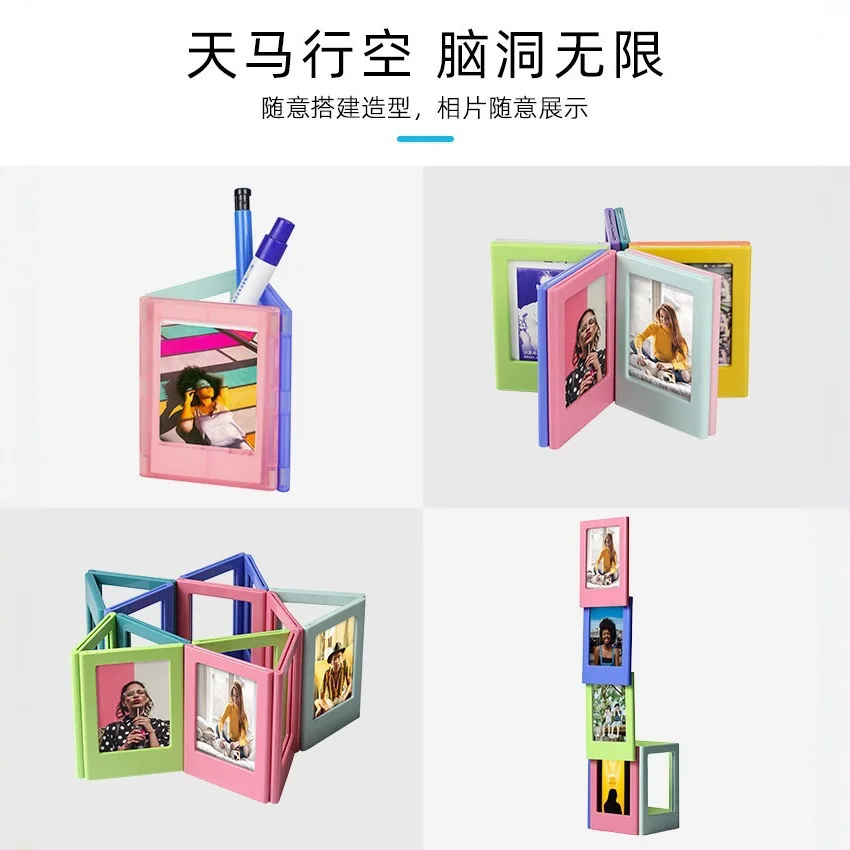 إطار صور مغناطيسي صور بولارويد على طراز Ins، مغناطيس الثلاجة، مطبخ المكتب، زينة غرفة نوم الزوجين، العناصر الصغيرة