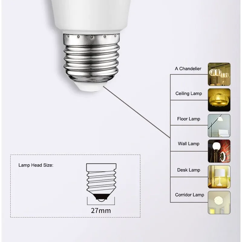 ZAOXI E27 5 W/7 W/10 W/15 W/20 W/30 W สมาร์ทหลอดไฟ LED RGB สีสันรีโมทคอนโทรล Dimming หลอดไฟหน่วยความจําบรรยากาศ