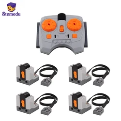 5PCS Power Functions Set 8879 IR Speed Adjustable Remote Control 8884 IR Receiver Motor Car Train Toy Compatible with Legoeds