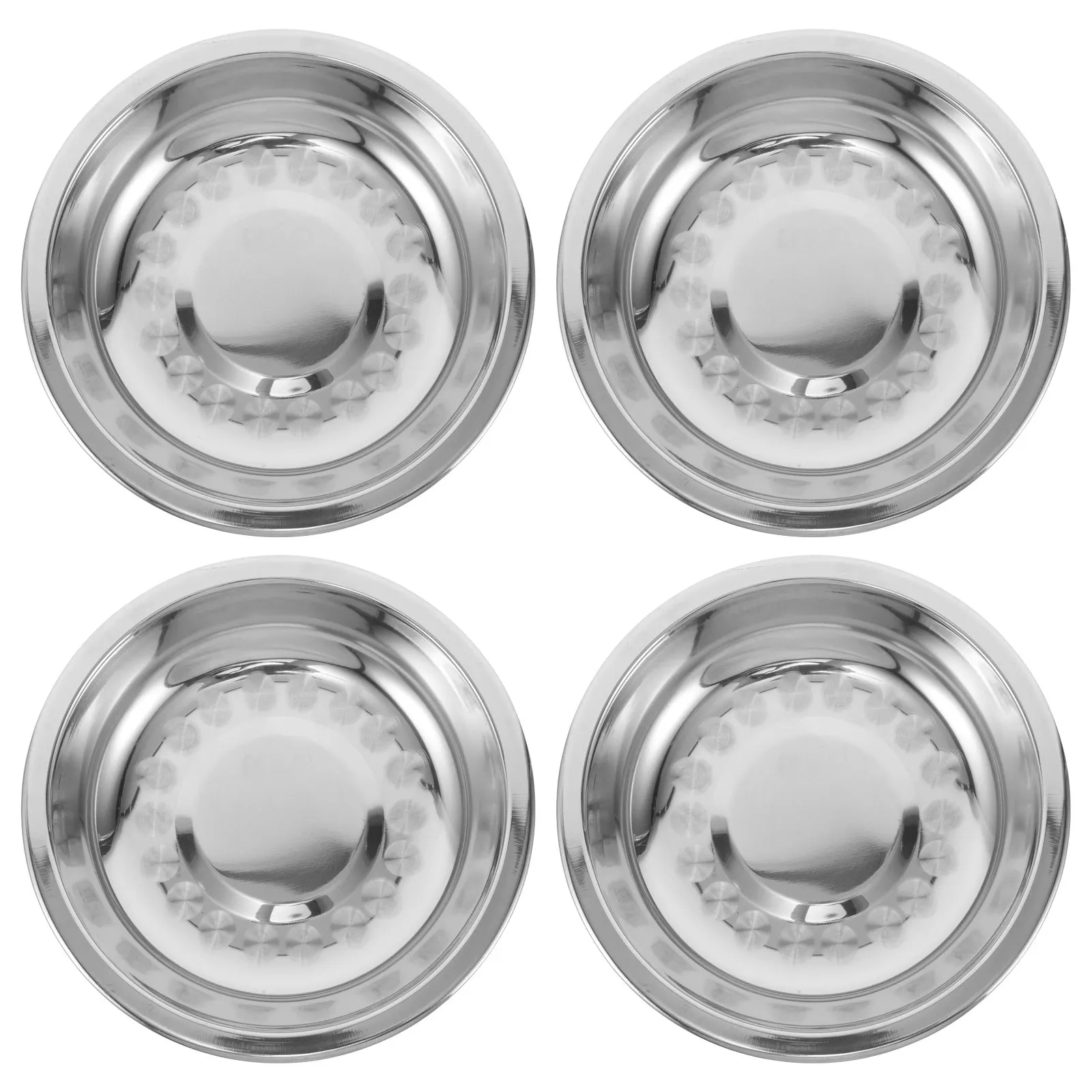 4 Pcs Electric Weighing Trays Jewelry Scale Pans Measuring Bowl Food Silver Digital Trinket