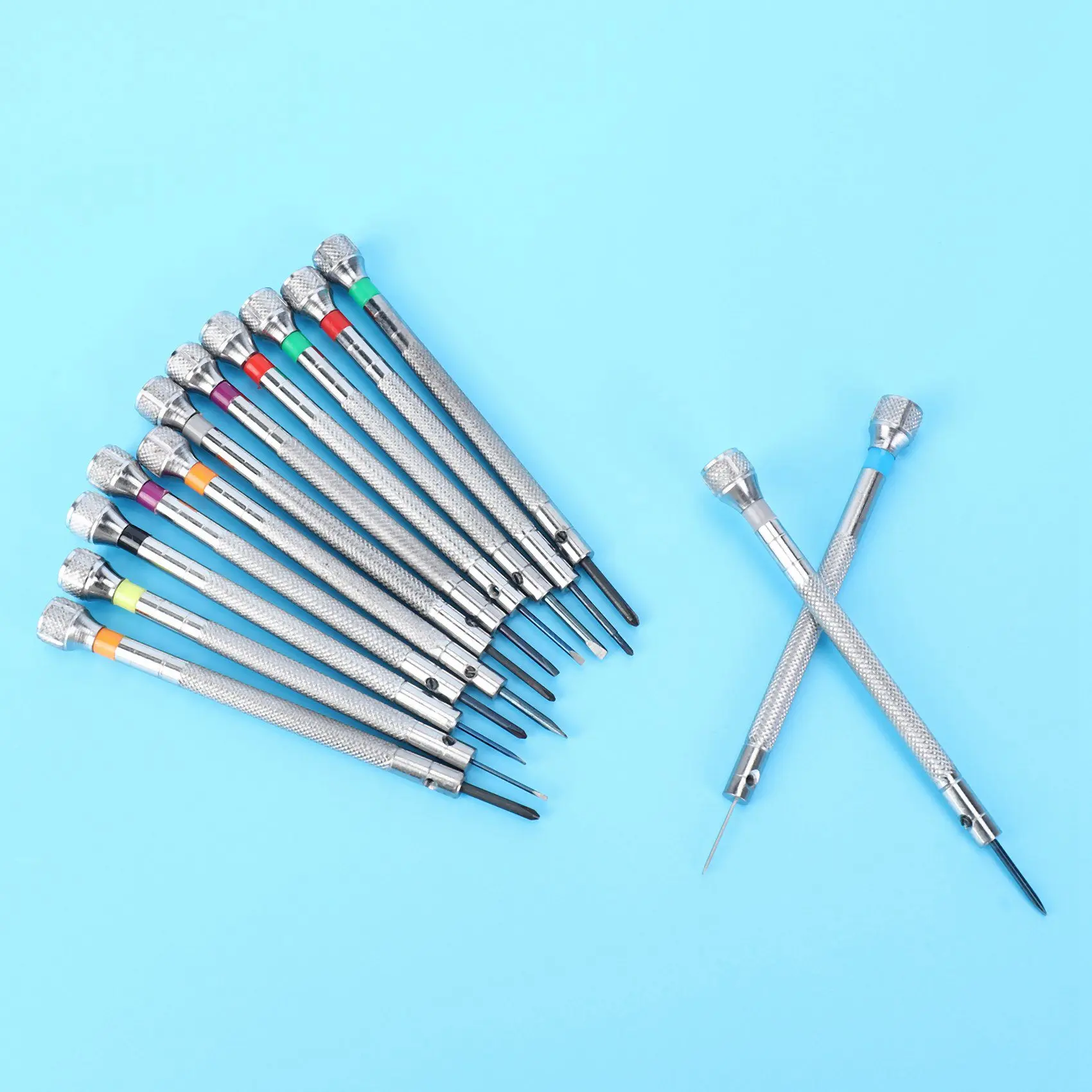 ABJI-0.6Mm-2.0Mm 39Pcs New Watchmakers Screwdrivers Set Watch Glasses Flat Blade Assort Slotted Flat Screwdrivers Set