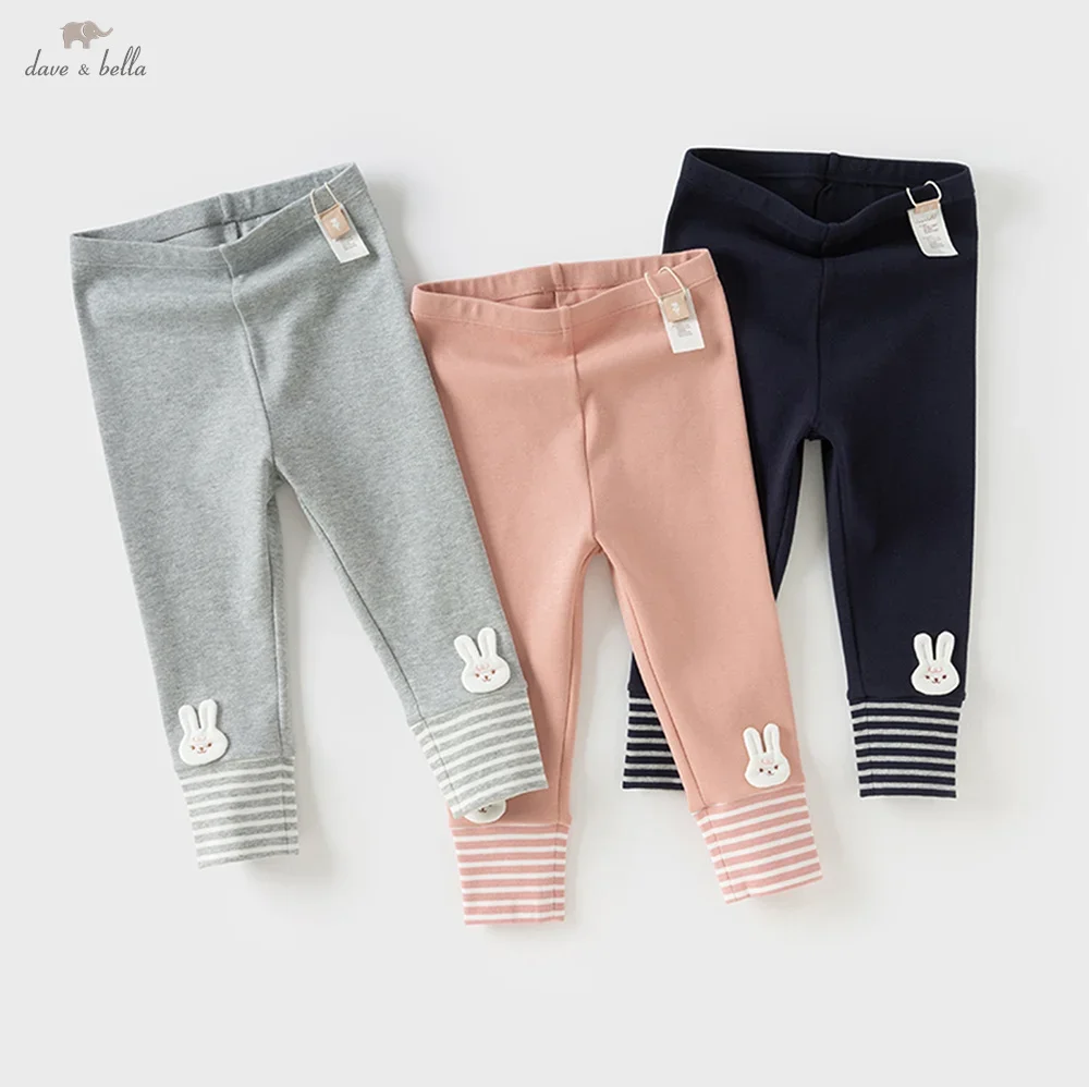 Dave Bella Children's Pants Autumn Girls Antibacterial Pants Baby Casual Sweet Lovely Elastic Leggings Pants Outdoor DB3253312