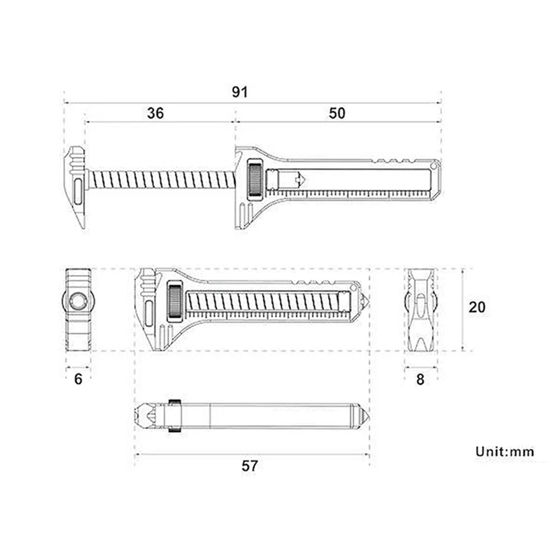 4Pcs Mini Bottle Opener Wrench Rustproof Multi Tool Wrench Adjustable Pry Bar Portable Keychain Can Screwdriver Tip