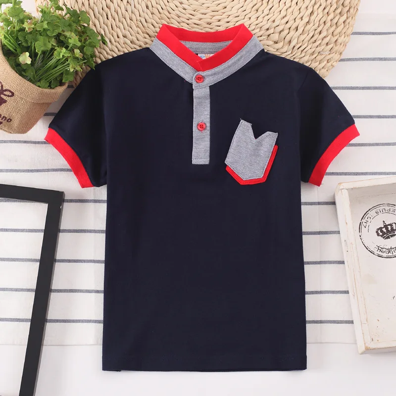 Camisas polo de manga curta para crianças, camisa esportiva de algodão, tops para bebês meninos, roupas infantis, adolescentes 2 a 14 anos, moda, 2022