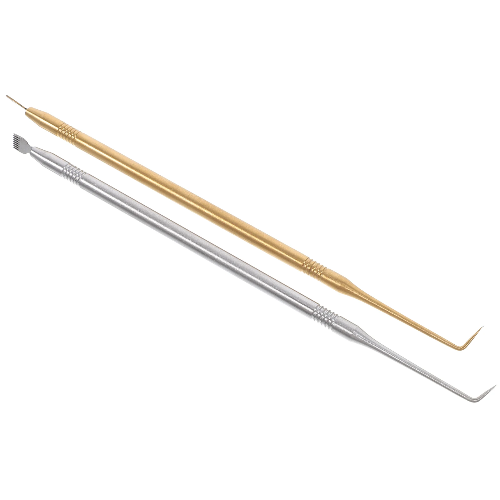 

2 Pcs Eyelash Stick Separator for Extension Suite Metal Comb Stainless Steel Rod Accessories