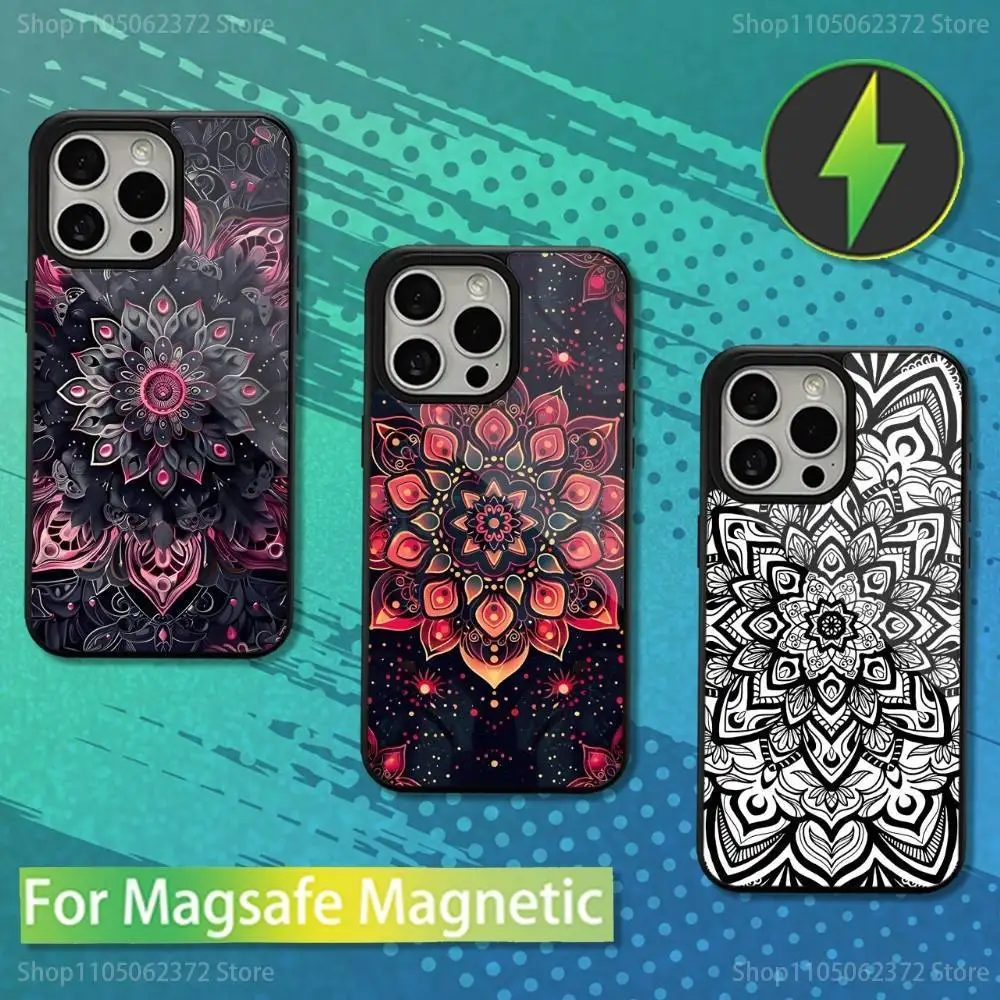 

Cool Mandala Art Totem Phone Case For iPhone 16,17,15,14,13,12,11,Pro,Max,Plus,Mini,Magsafe,Magnetic Wireless Charging Case
