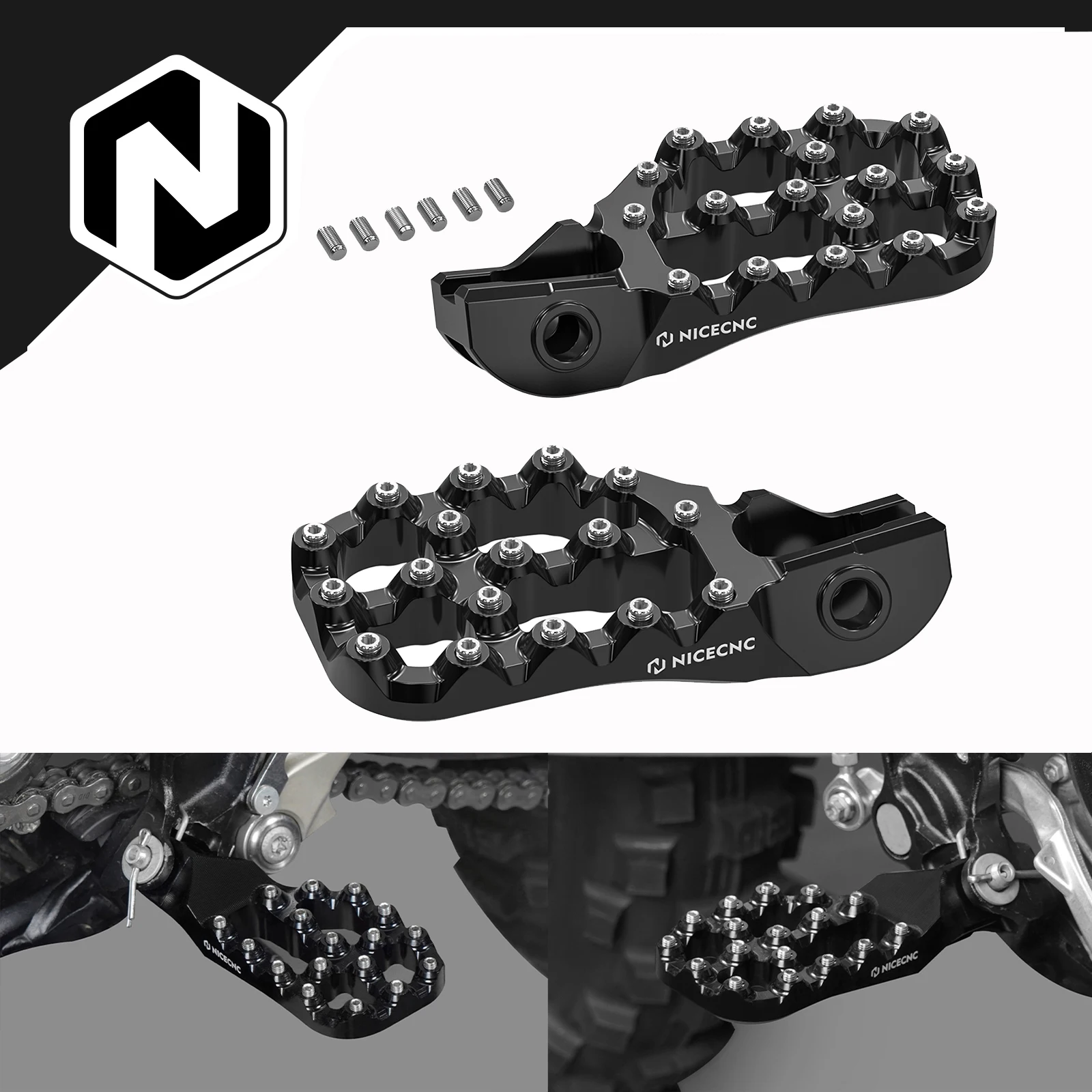 

NICECNC для KTM EXC 300 2017-2023 удлинитель подножек подножки EXCF 350 XCW 500 17-23 SX 125 SXF 450 XC300 2017-2022 SX85 18-22