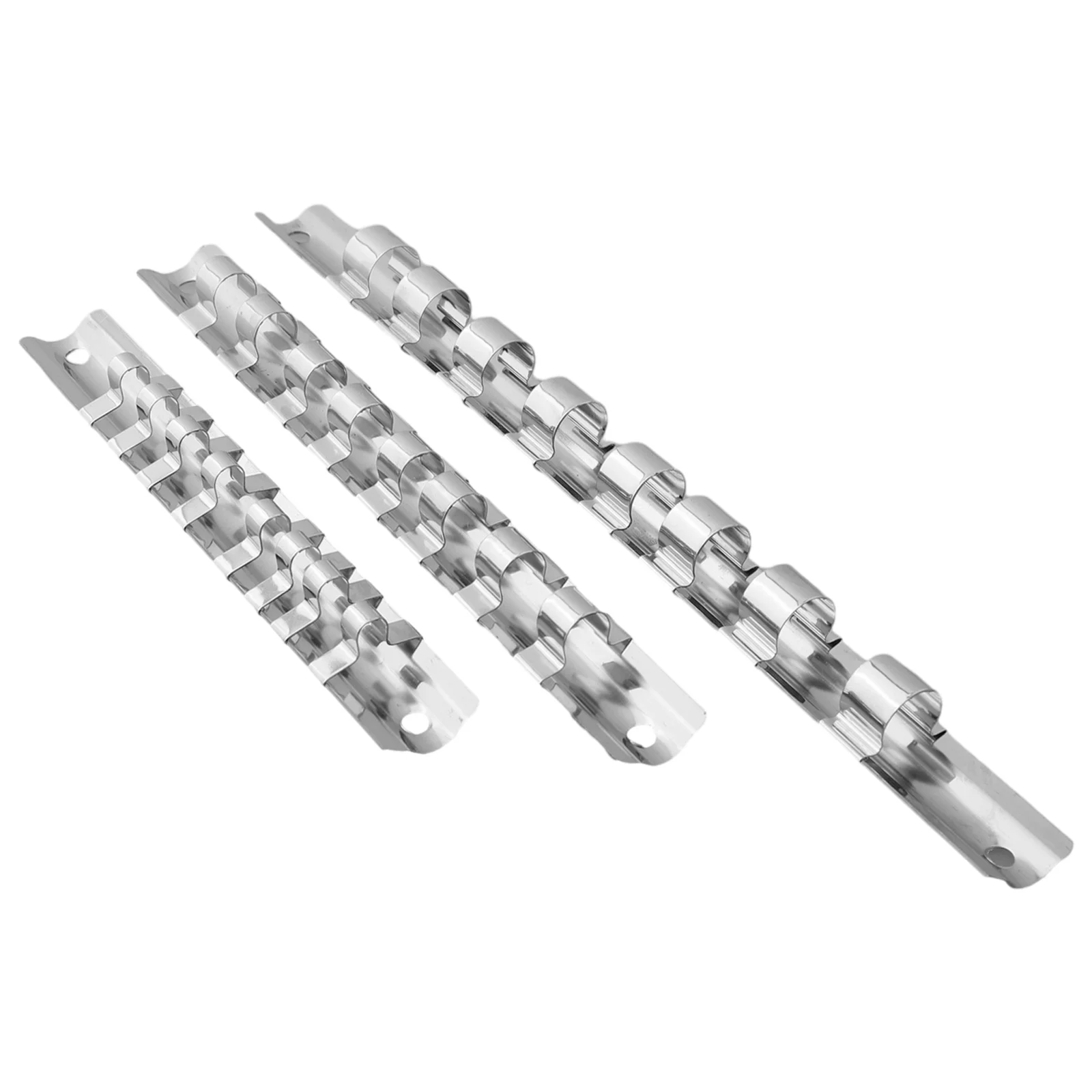 1Pcs Socket Rack Holder 1/4" 3/8" 1/2" With 8 Clips On Rail Tool Organizer Storage Socket Storage Rack For Storing Loose Socket