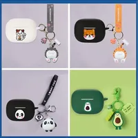 For Baseus WM05 / E9 / W09 Case Cartoon Cute Cat / dog / Avocado Pendant Earphones Silicone Cover For Baseus Bowie E9 Cover