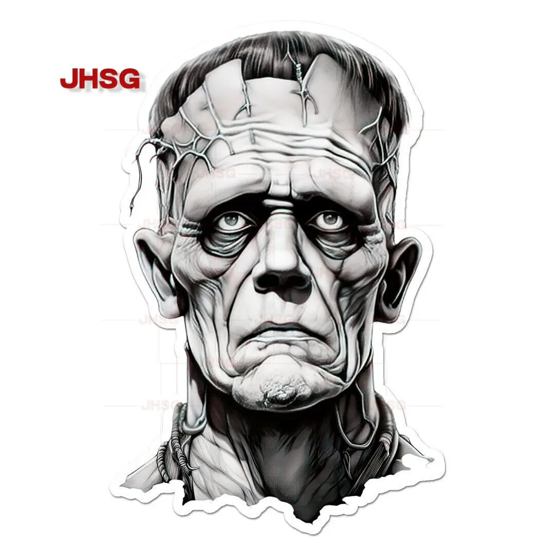 

Frankenstein Monster Vinyl Stickers for Cars, Motorcycles, Windows, Bumpers, Exterior Decorative Accessories