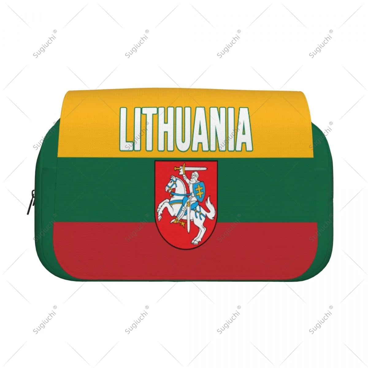 Pencil Case Scissors Bags 3D Lithuania Flag Double-layer Oxford Cloth Stationery Storage Pen Box Case