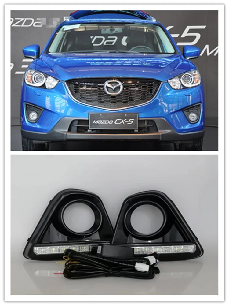 

Дневные ходовые огни светодиодный DRL для Mazda CX5 2012 2013 2014 2015, водонепроницаемые дневные огни с динамическим поворотным сигналом 12 В