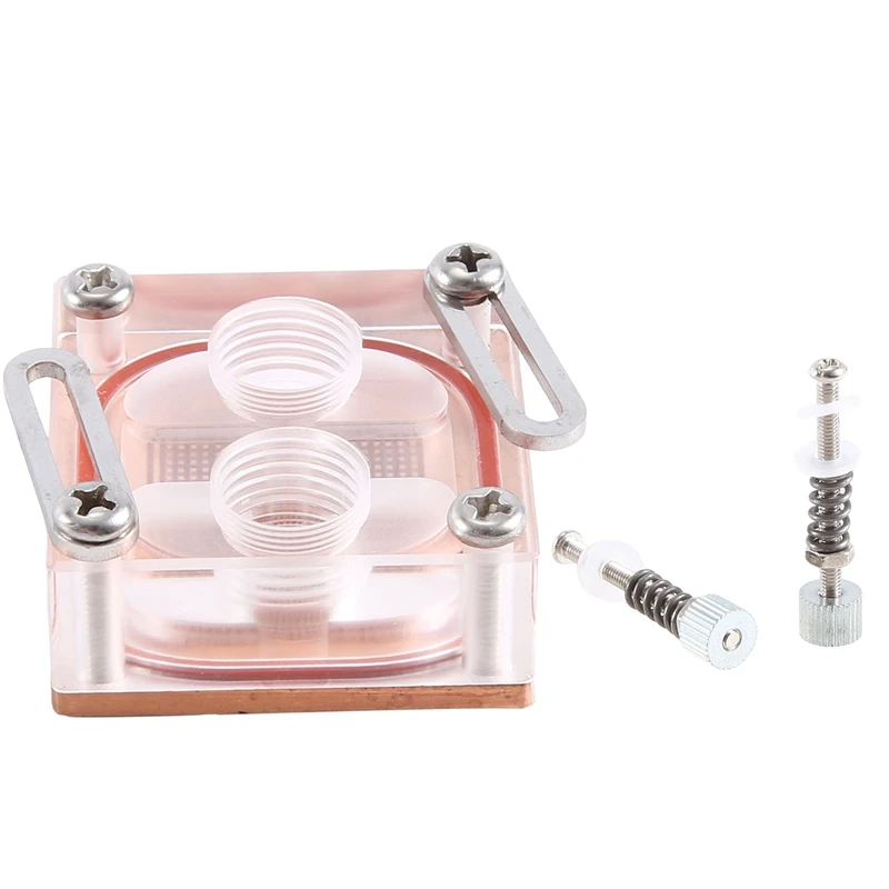 Front Hole CPU Water Cooling Block Cooler Acrylic Transparent South Bridge Northbridge Block For Computer CPU Block Easy Install