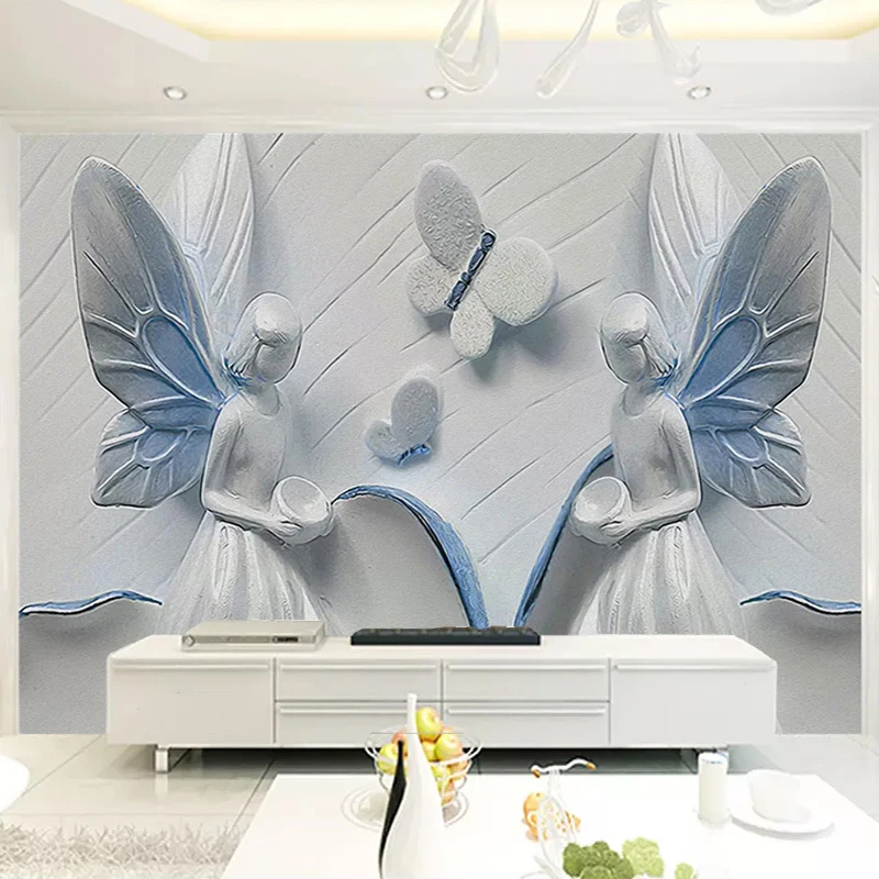 Customized Mural 3D character Butterfly Fairy Photo Wallpaper Living Room TV Sofa Bedroom Background wall bedroom restaurant 8d