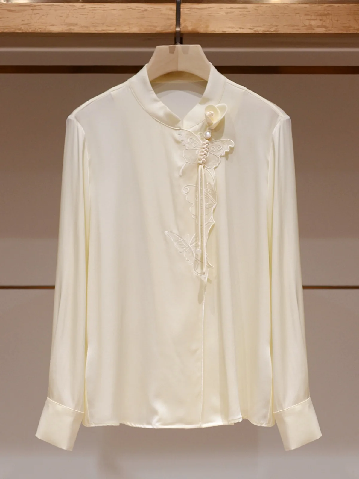 

Женская повседневная блузка с длинным рукавом и вышивкой в китайском стиле, дышащая, удобная, элегантная