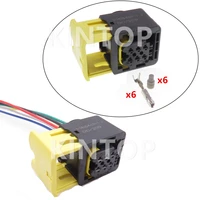 1 Juego de 6 pines para coche, conector impermeable de energía, Sensor de nitrógeno y oxígeno, toma de arnés de cables 1-1418469-1