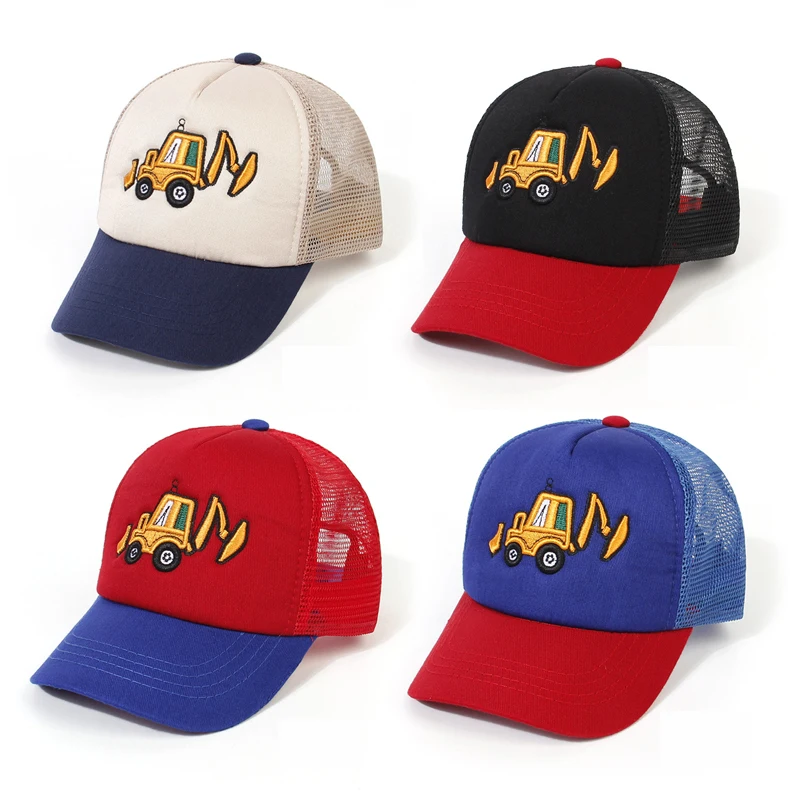 Baby Hoed Zomer Mesh Cartoon Kinderen Baseball Caps Voor Jongens Meisjes Verstelbare Uv Bescherming Kinderen Zonnehoeden 52-54Cm