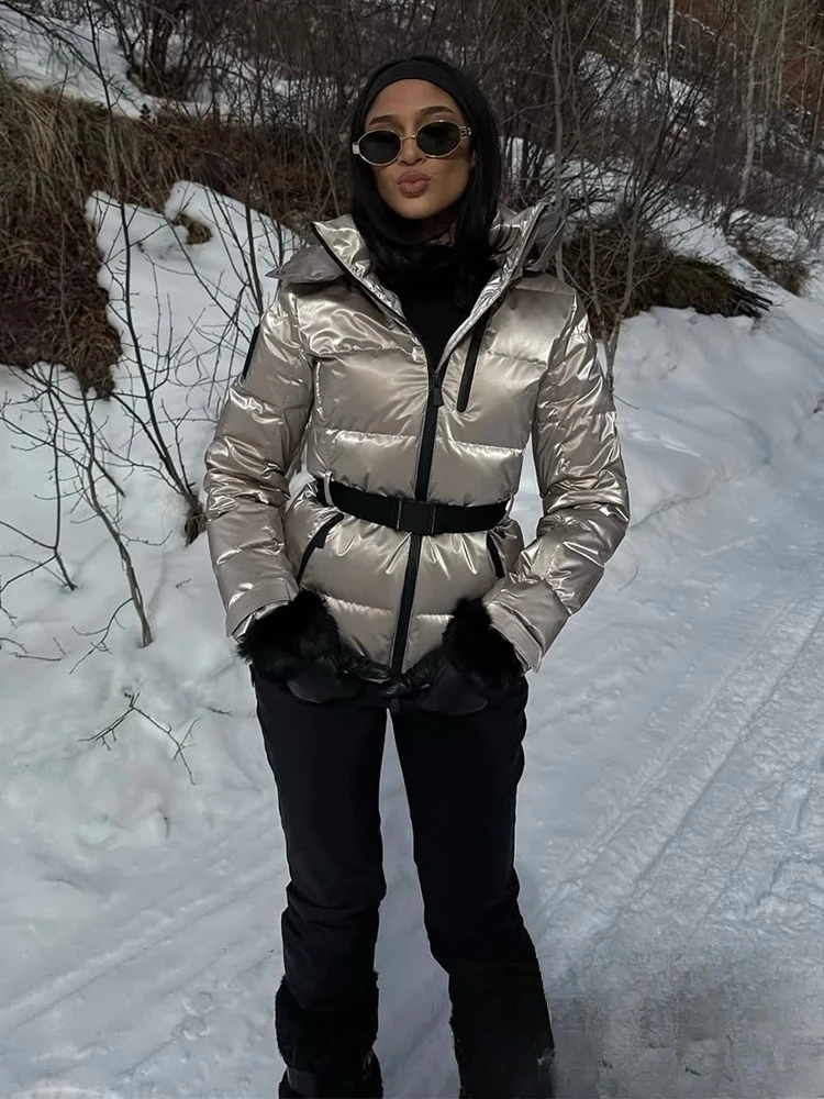 KONDALA Vintage Solid Women Oversized Jackets Zipper Sashes Hooded Pockets Thick Coats Fashion 2025 Autumn Winter Holiday Coats