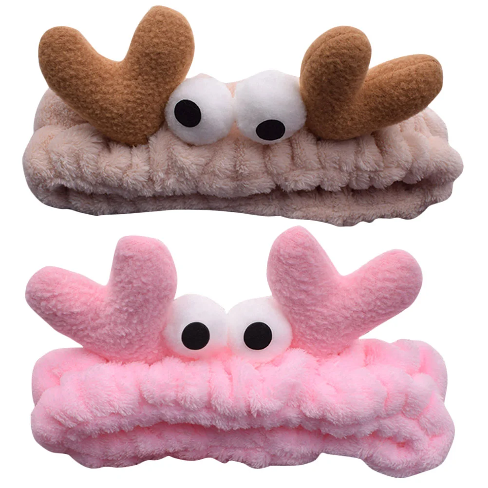 2 ชิ้นล้างหน้าผม Tie Head Band อุปกรณ์ซักผ้า Headbands นุ่มสบายแต่งหน้าผ้า Hairbands Miss Women