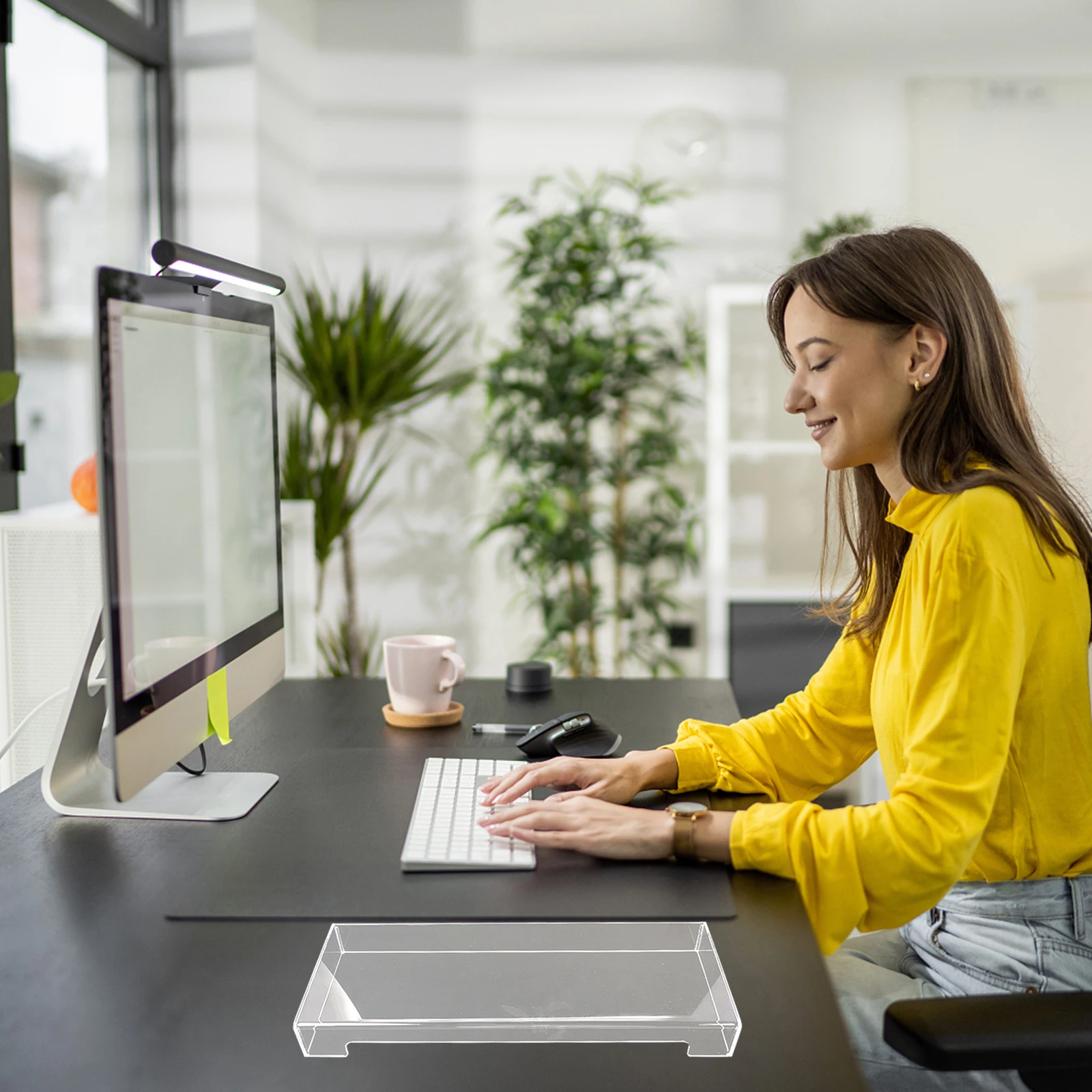 

Transparent Acrylic Keyboard Cover Water-Proof Protective Case Accurate Fit Versatile Keyboard Protector for Household Office