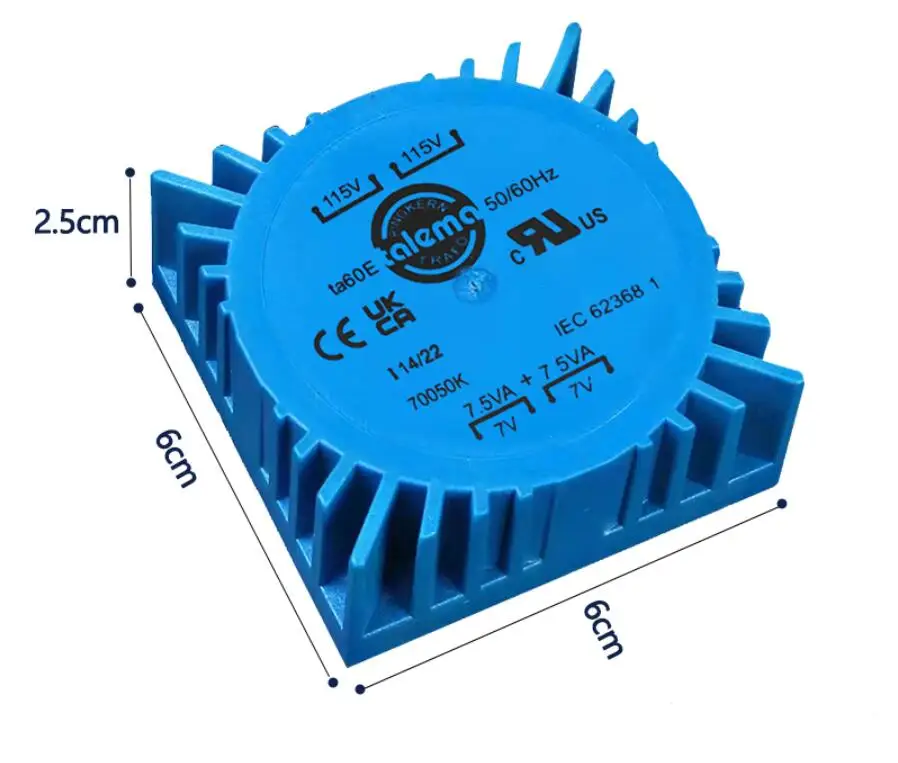 

15VA high-performance TALEMA seal Toroidal Transformer 7V/9V/12V/15V/18V Optional