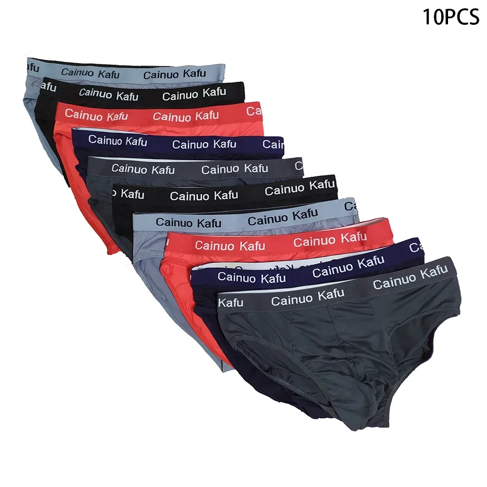 10Pcs Fashion Men's Panties Mens Briefs Underwear Men L-5XL Size Briefs Bikini Pant Men Comfortable Sexy Slip U Underpants Hot