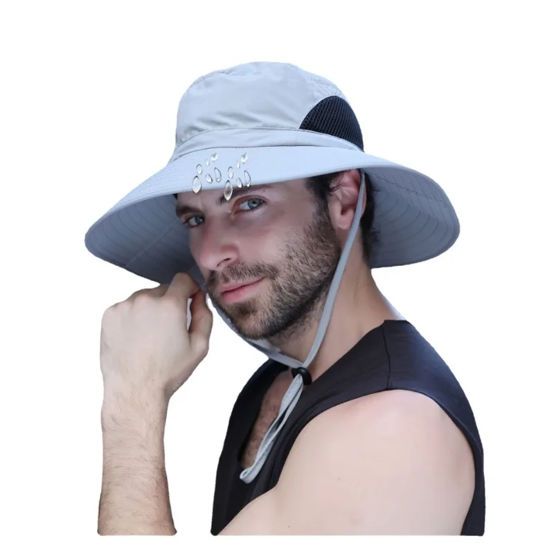 Summer Sun Protection Visor Large Brimmed Hiking Cap Bucket Hats