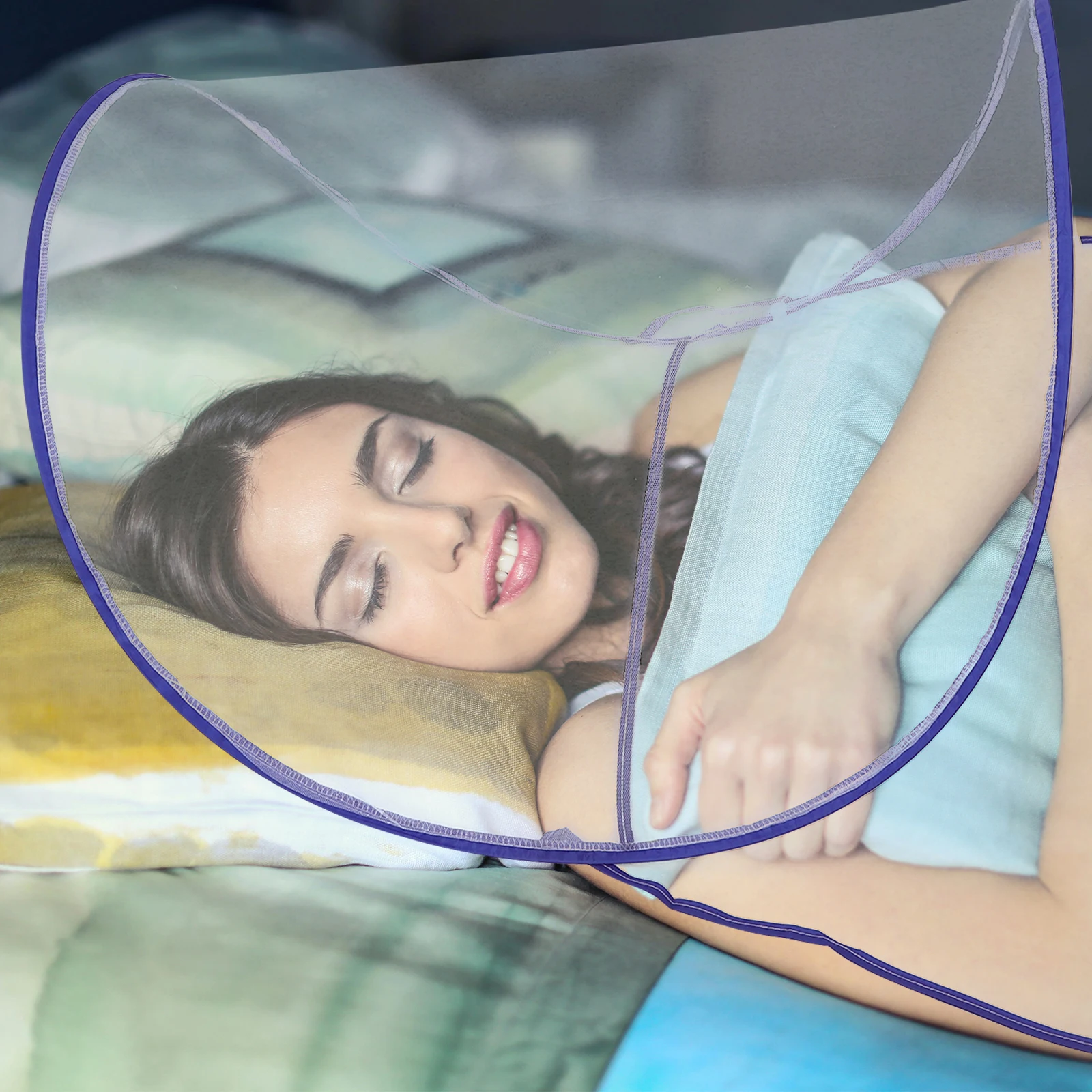 

3pcs Foldable Lightweight Mosquito Net Small Hood Ventilated Anti Mosquito Cover for Bed Travel Outdoor Sleeping Camping
