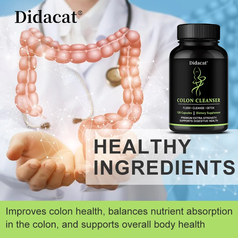 Colon Wellness Capsules with Senna Leaf, Psyllium Husk & Aloe Vera Gel, Support Digestive, Daily Gut & Intestinal Health Care