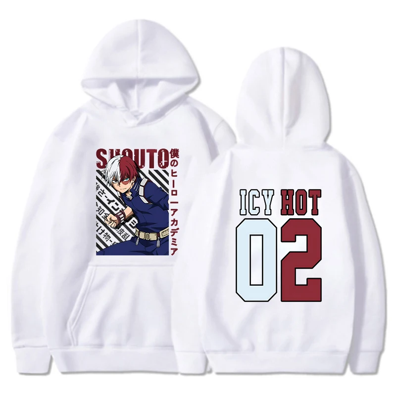 

New Todoroki Shoto Print Anime Hoodie Fashion Women Men Casual Tops Autumn And Winter Sweatshirts Long Sleeve Harajuku Pullover