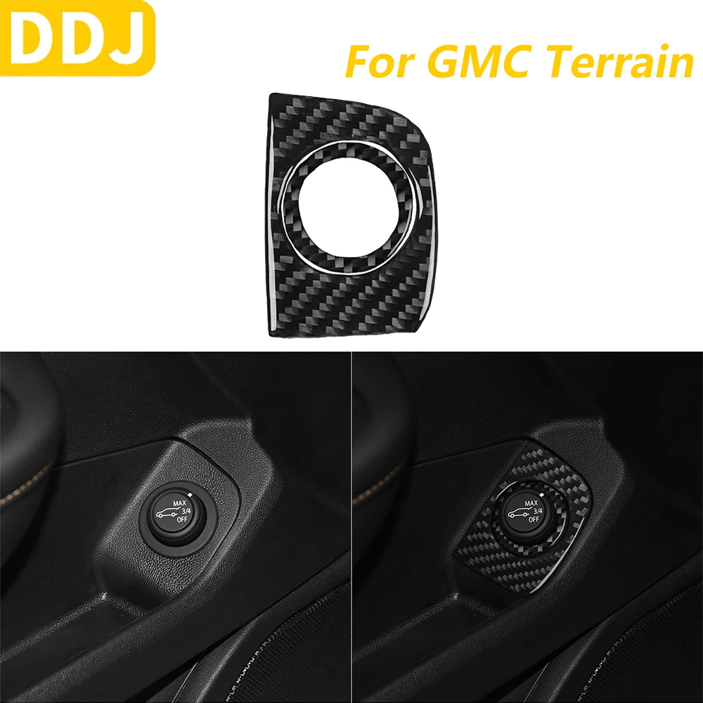 

For GMC Terrain 2018-2023 Carbon Fiber Rear Tailgate Trunk Switch Panel Cover Trim Car Accessories Interior Decoration Sticker