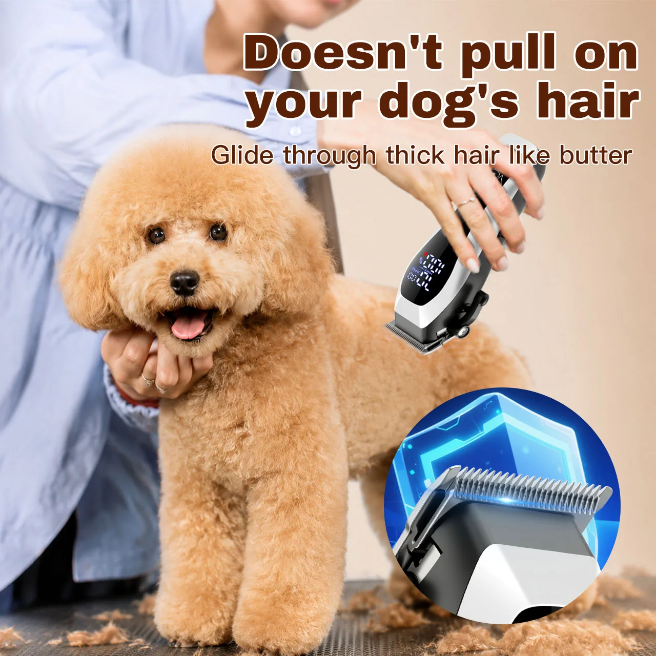 Solimpia Home-use Electric Pet Clipper Compact and Portable Cat and Dog Hair Trimmer with USB Charging Electric Shaver