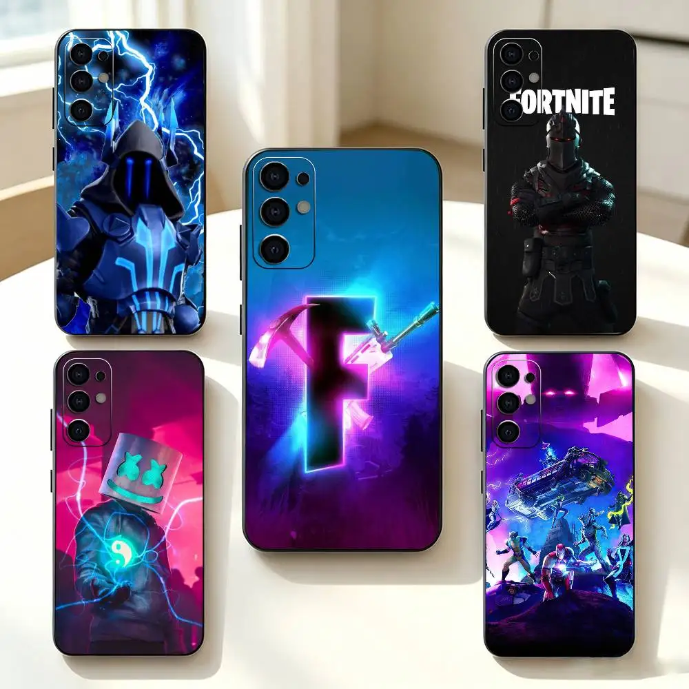 R-Royales F-Fortnites Game Phone Case Black Silicone Soft For Samsung S25,S24,S21,S22,S23,S30,Ultra,S20,Plus,Fe,Lite