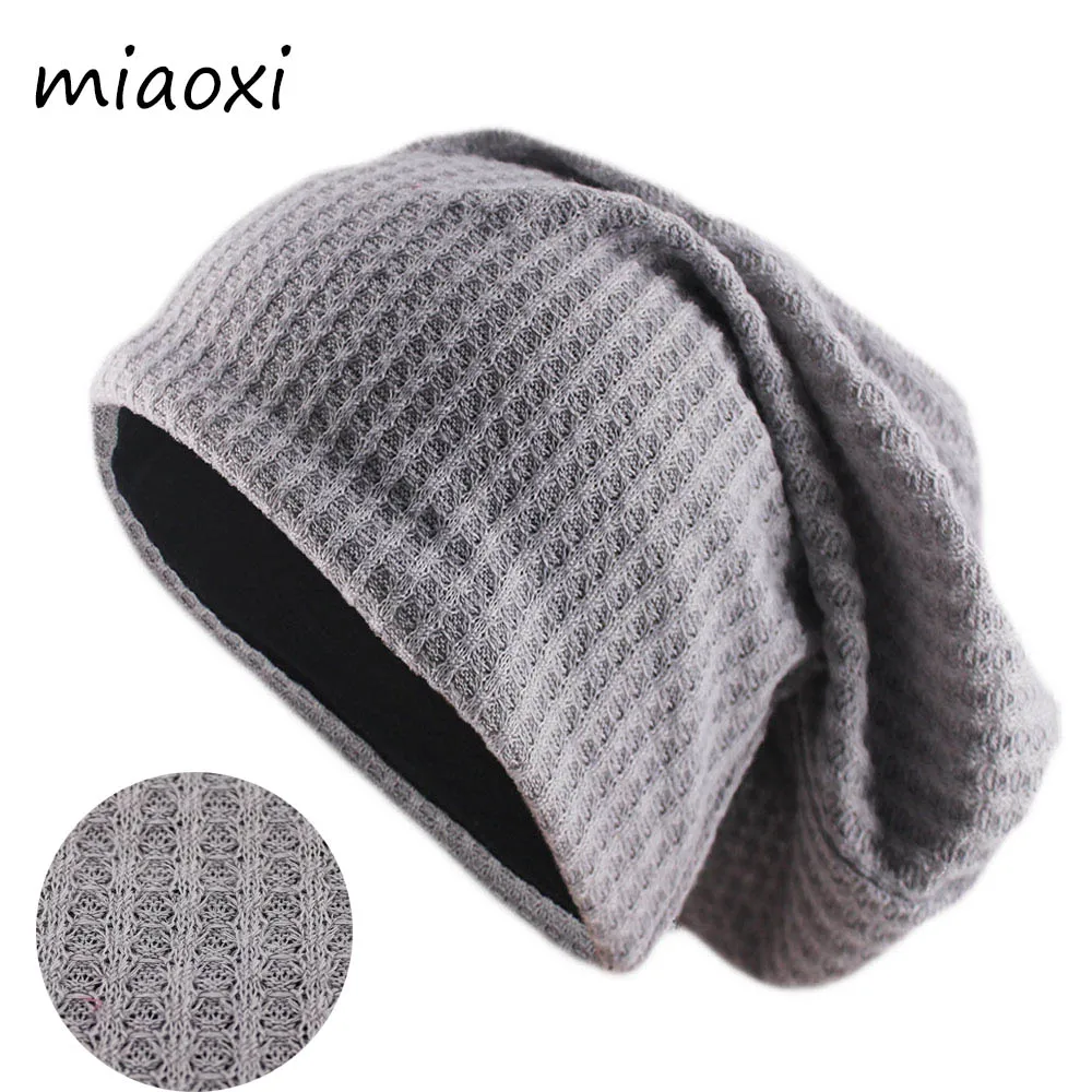 Top Fashion Adult Men Women Autumn Spring Warm Skullies Beanies For Girls Outdoor Knit Hats Casual Plaid Bonnet Turban Gorras