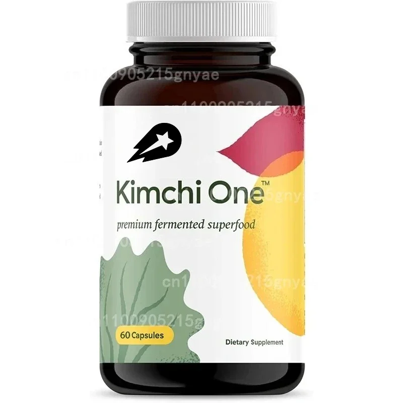 

Kimchi Probiotic Capsules – Powder Form with Enzymes & Antioxidants – 60 Vegetarian, Gluten-Free