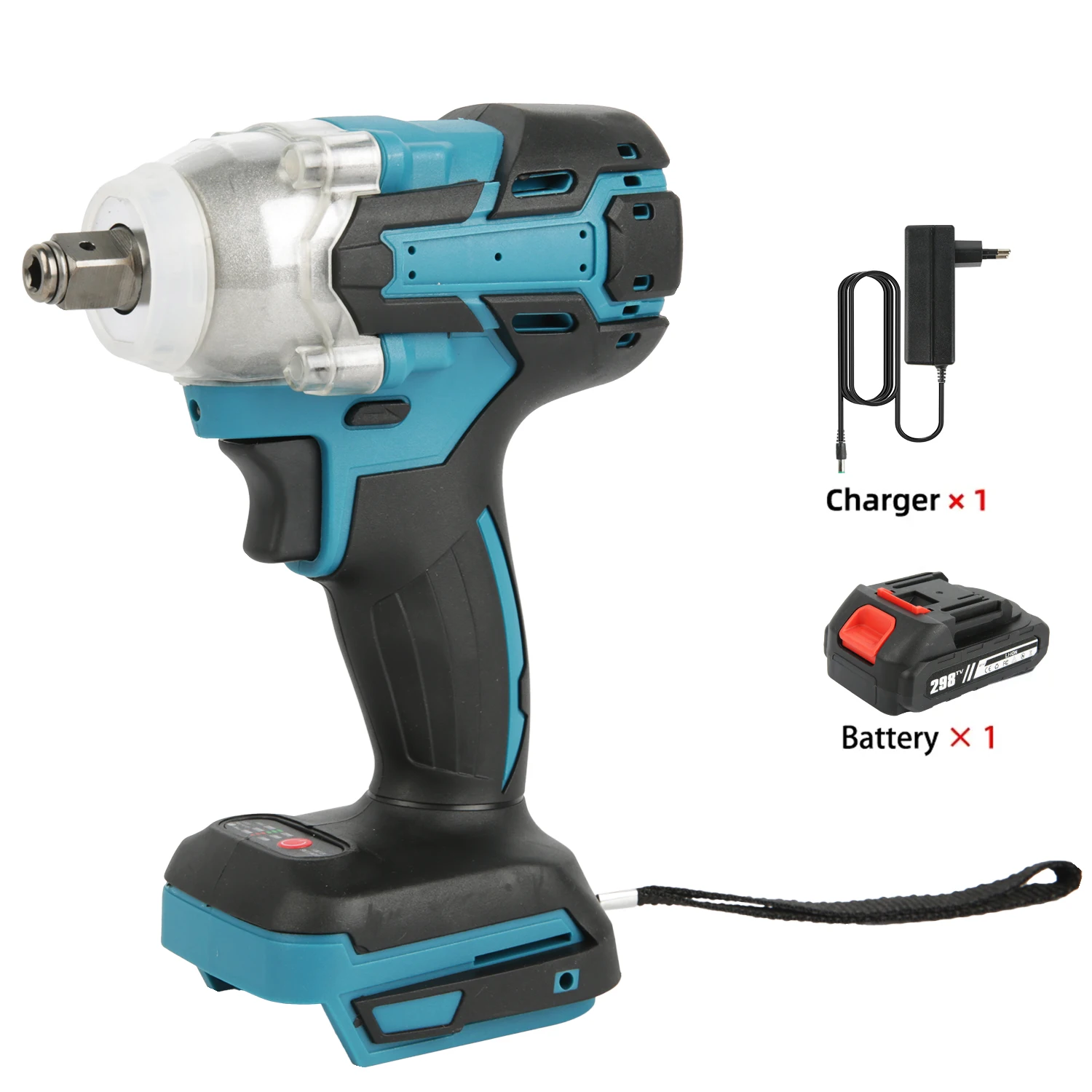 Krachtige 280N.M borstelloze impactschroevendraaier 18V 1/2" aandrijving wolfraamstalen schacht elektrische sleutel voor de bouw
