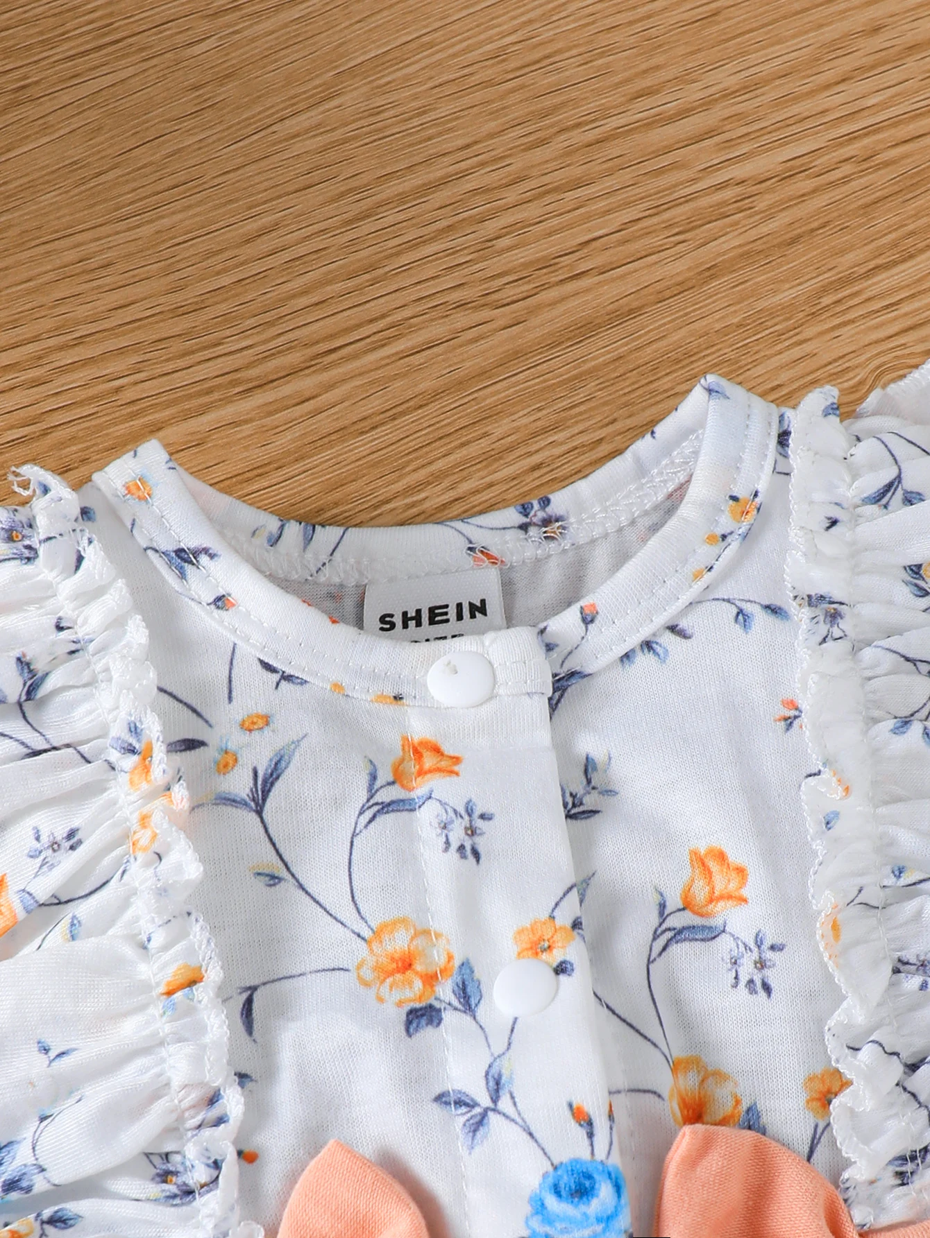 0-9 Months Newborn Baby Girl's Floral Print Dress with Bow+Hat 2PCS Set Summer Sweet Outfit Infant Clothing