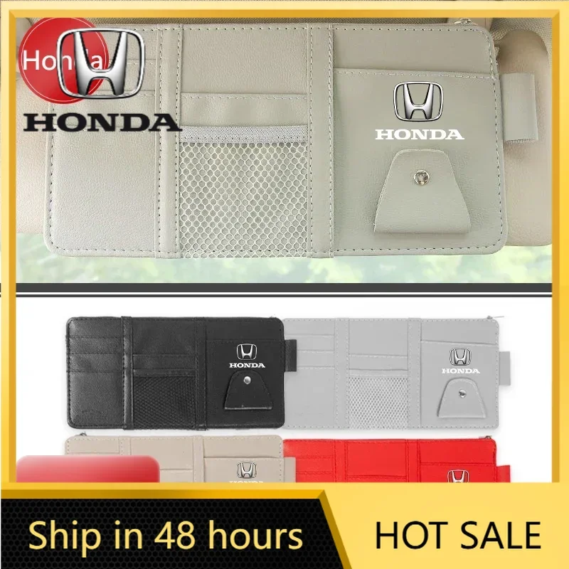 

Car Accessories XR Car New Honda Car Sun Visor Organizer Multi-Pocket Auto Interior Accessories For Honda Civic Fit City Cry Acc
