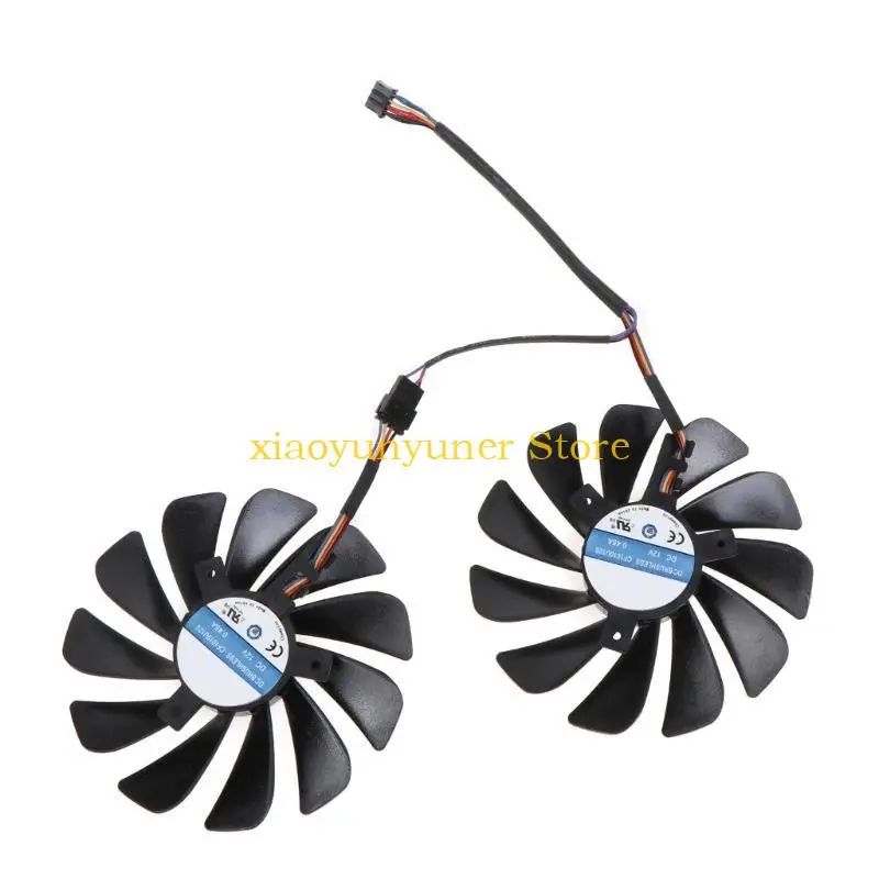 

P9JB VGA FAN ГААССА Охлаждение 4PIN 12V 0,45A FDC10U12S9-C для Radeon RX 5700 Fan Cooler Fan 2pcs 95mm