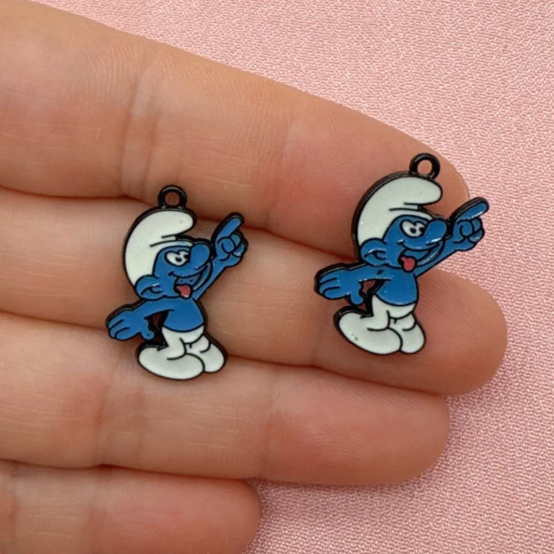 10pcs Cartoon Anime DIY Jewelry Accessories Alloy Drip Oil Pendant Keychain Earrings Bag Pendant image 3