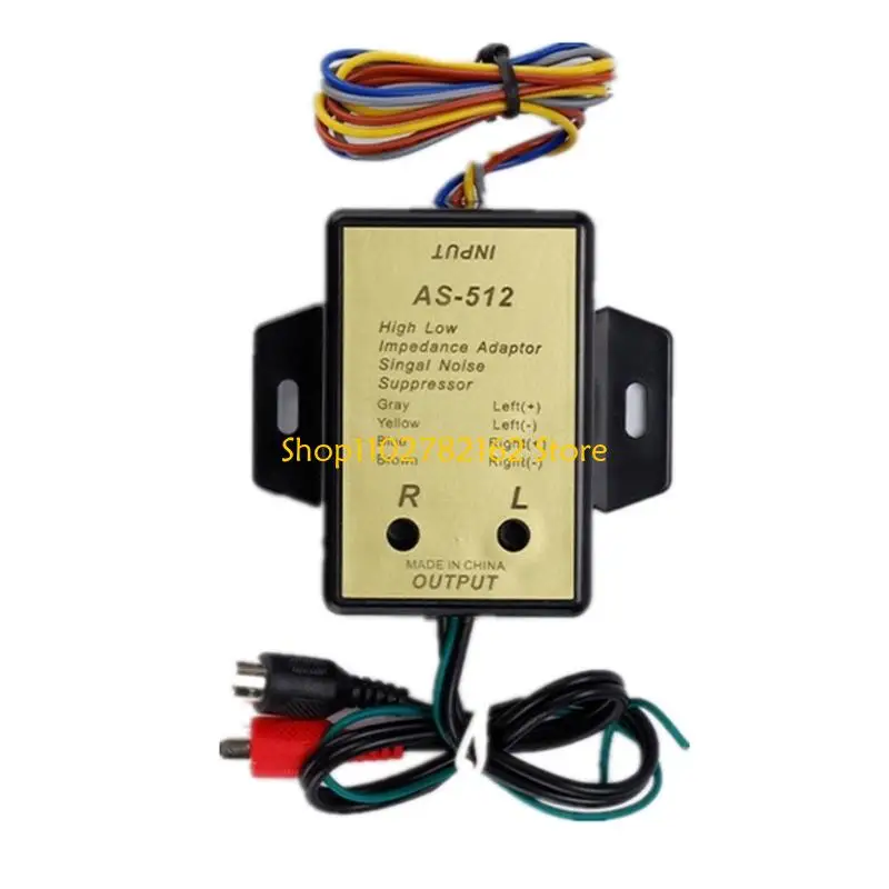 

547B High Low Impedance Adapter 2 Channel Audios Speaker Level Output Speaker Level Converter for Amplifier Stereos System