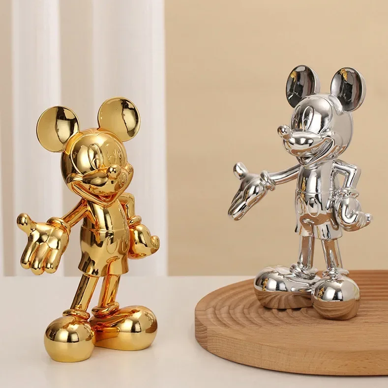 

20cm Classic character welcome Mickey Mouse action figure resin statue model home decoration Crafts Desk Cabinet ornament gift