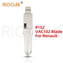 10pcs Remote Key Blade KD VVDI Uncut Flip Blank LISHI VAC102 #152 For Renault Megan Dacia Clio Duster Replacement part